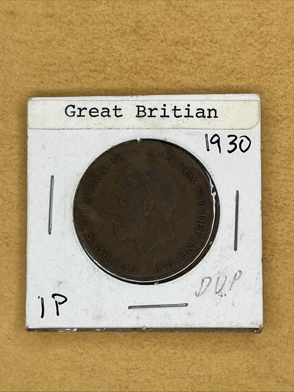 1930 United Kingdom UK Great Britain One 1 Penny Actual Coin