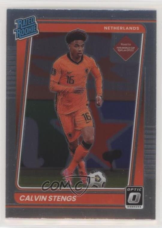 2021-22 Panini Donruss Road to Qatar Rated Rookie Optic Calvin Stengs #186 0cv