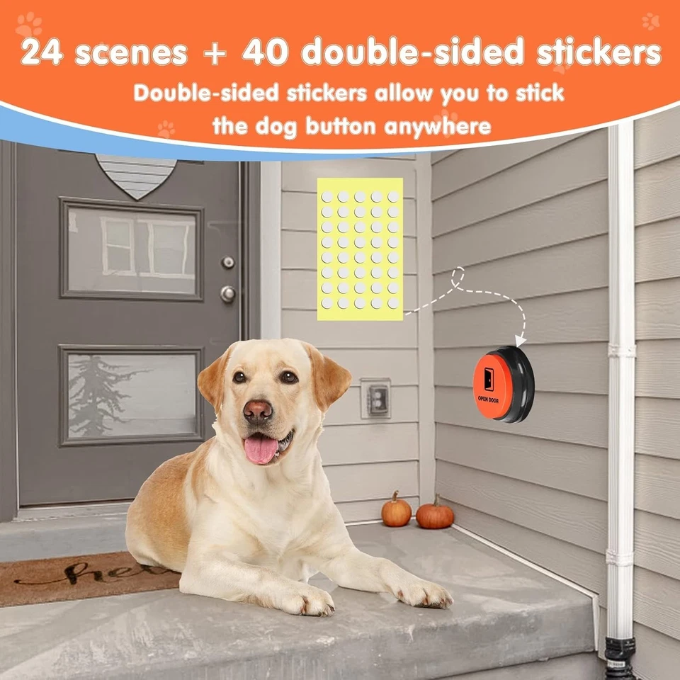 Dog Buttons for Communication,Talking Buttons for Dogs,8 Recordable Sound Button - Image 3 of 4