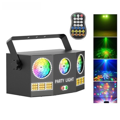 36W R/G/B/Y Magic Ball DJ Effect Light Red&Green Patterns Lights Remote Control