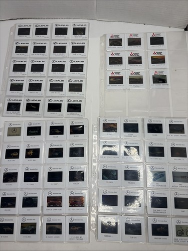 Lot of 69 Rare Automotive Press Media 35mm Slides ( Mercedes Lexus & Mitsubishi