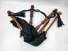 Premium Black Scottish bagpipe set with reeds, cover, tassels and smooth Finish