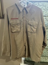 Vented Microfiber Poly Boy Scout UNIFORM SHIRT Mens Long Sleeve XL New Style C50