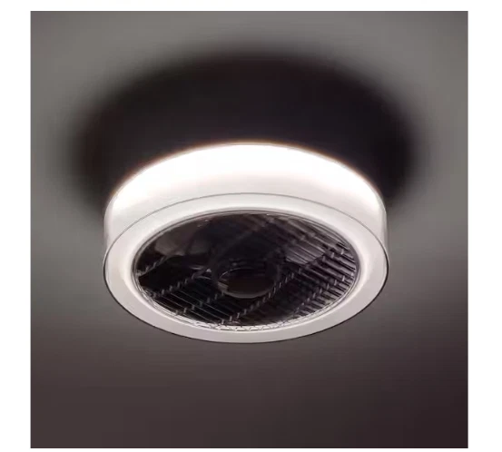 ANTOINE 16 in. Smoky Gray Low Profile Ceiling Fan w/ Dimmable LED Light & Remote - Image 4 of 4