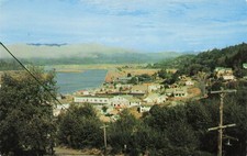 Nehalem Bay from Highway 101 Wheeler Oregon Tillamook Cancel Vtg Postcard I14