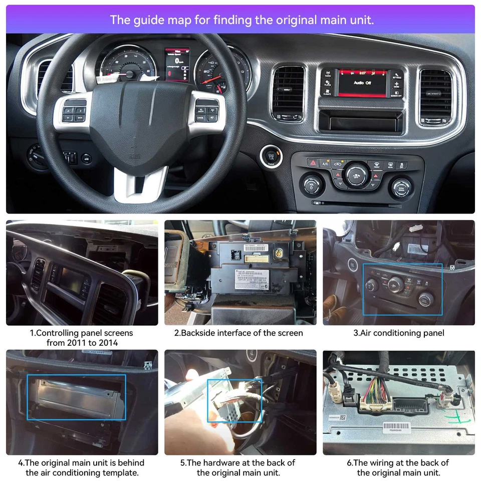 2+64GB Apple Carplay For Dodge Charger 2011-2014 Car Stereo Radio GPS Android 15 - Image 3 of 4