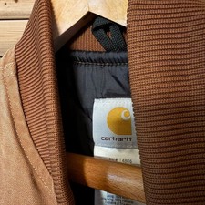 Vintage Carhartt V02 BRN Duck Canvas Arctic Quilt-Lined Vest Size Large Regular