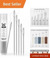 50 Large Eye Needles for Hand Sewing - Perfect for Embroidery Projects