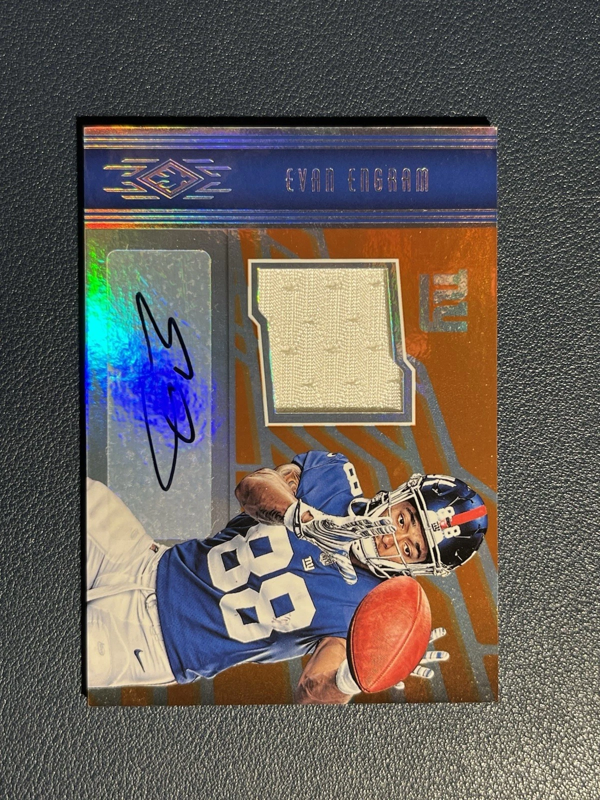 Evan Engram Panini Phoenix Rookie Autograph Jersey #RAJEE Orange