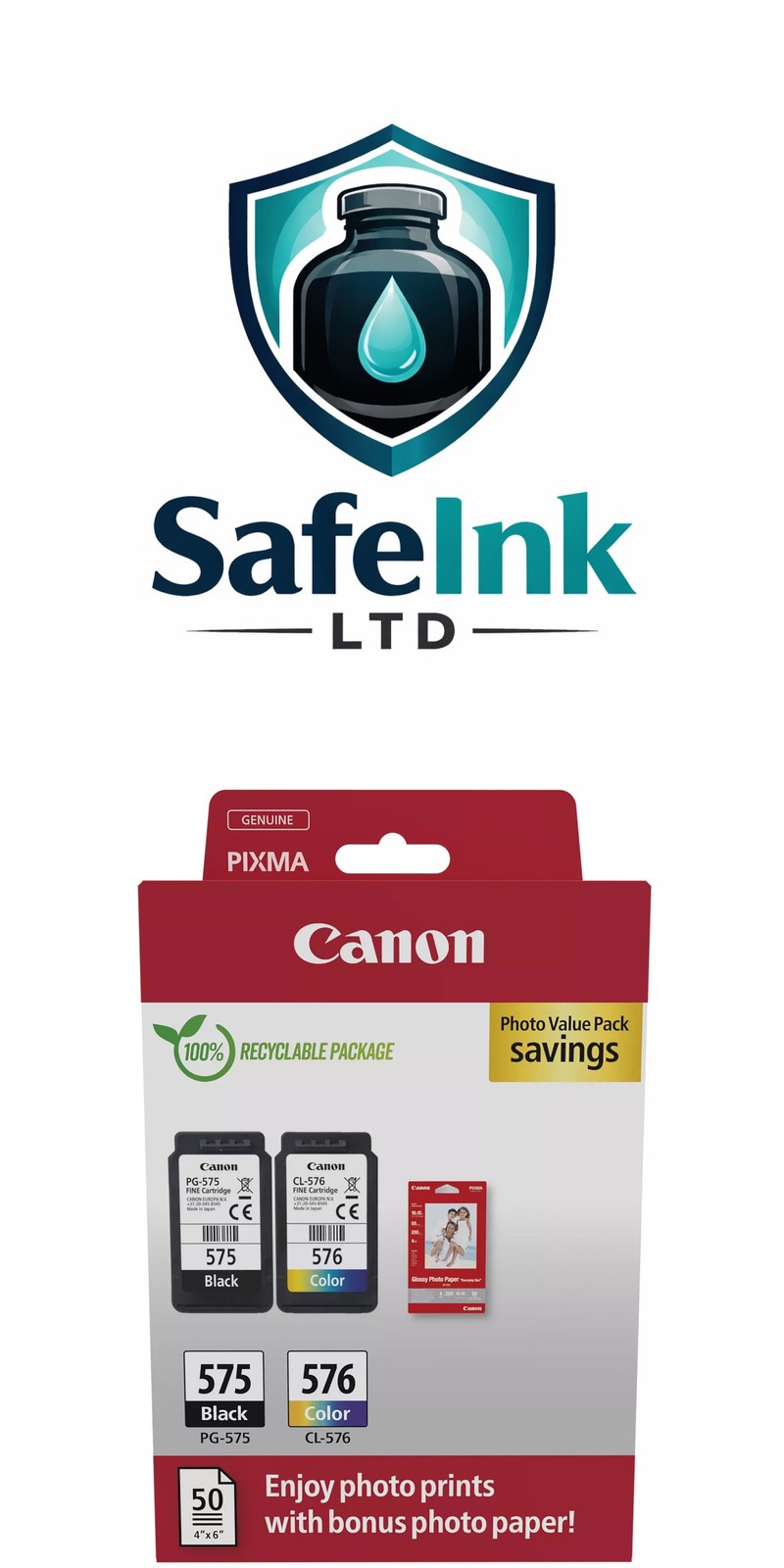 Canon PG-575 / CL-576 Combo pack of Printer Ink Cartridges for PIXMA TS3551i - Image 29