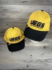 Lot Of 2 Jeg’s High Performance Racing Hat Yellow Black Trucker Snapback Cap