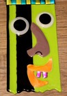 RARE Vintage - Curtiss Olson ‘02 Signed Fused Glass Face🔥 12" x 6" NEAT L@@K — photo 1