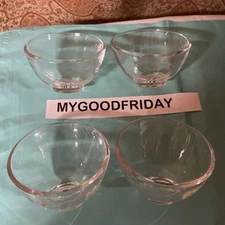 Glass Ice Cream Bowls, 3", Clear, Set Of 4 Bowls brand New in a Box