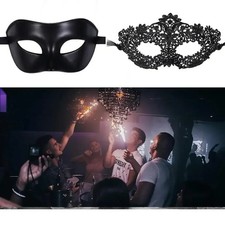 Couple 2pcs Masquerade Masks Venetian Costume Ball Wedding Cosplay Party Mask