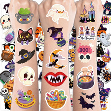 160 PCS Halloween Stickers and Tattoos Set for Kids Party Favor Supplies