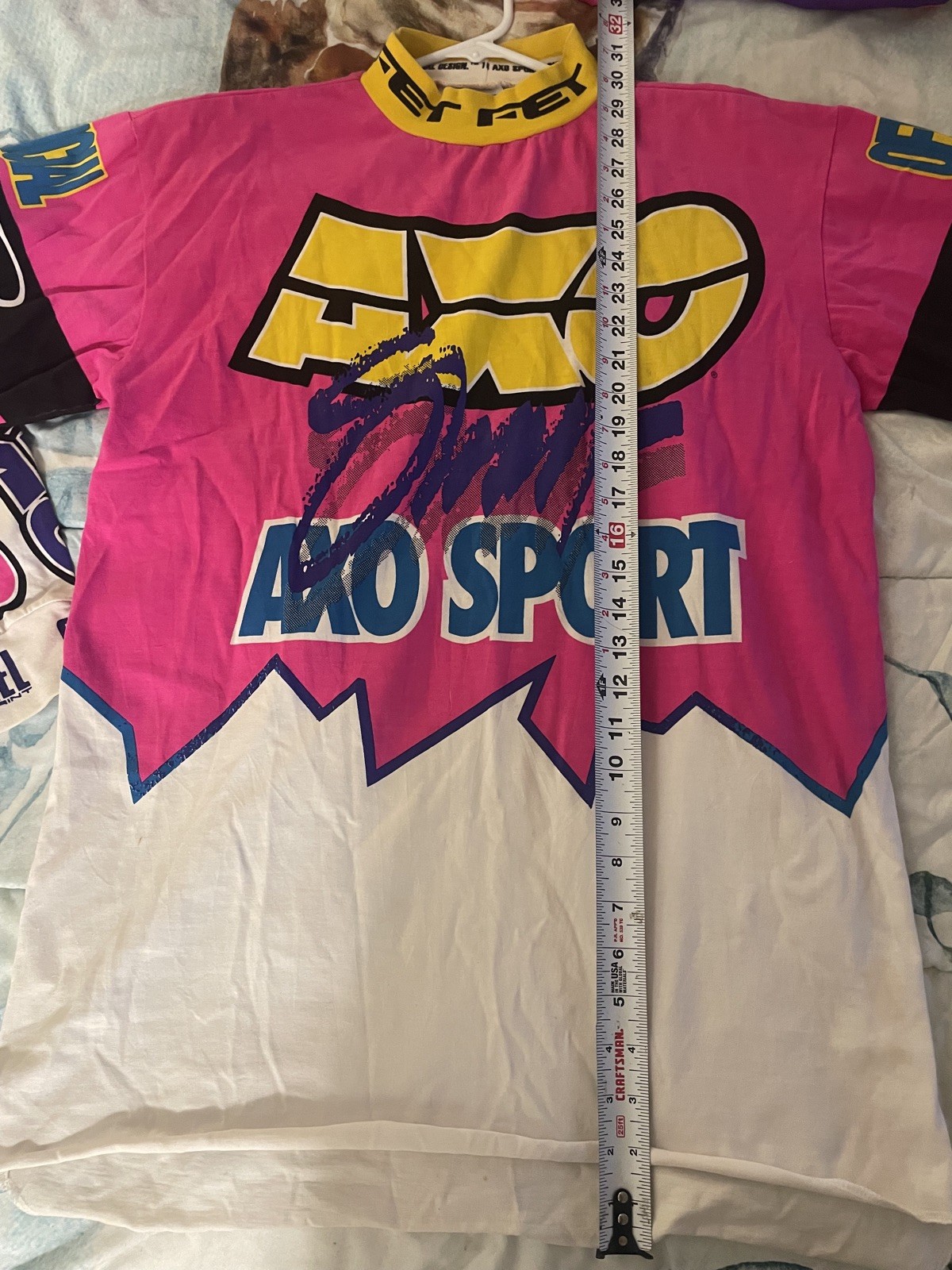 Vintage 90’s Official AXO Sport Racing Motocross Jersey VMX Race Wear Gel Print