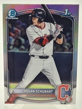 Nolan Schubart 2025 Bowman Draft Chrome 1st Bowman Refractor Cleveland Guardians