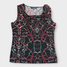 Jones Wear Sleeveless Cowl Neck Top M Baroque Steampunk Gothic Academia