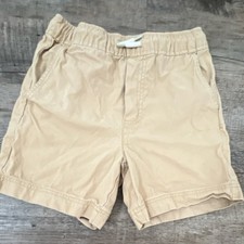 Tommy Bahama Boys Beige Cotton Twill Chino Shorts Size 6 Elastic Waist Pockets