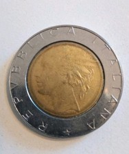 MONETA 500 LIRE  - 1990 - REPUBBLICA ITALIANA BIMETALLICA