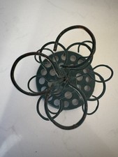 Vintage Green Metal 1935 Flower Frog Pat  d JPO 13 Loops EUC 4.5  Tall