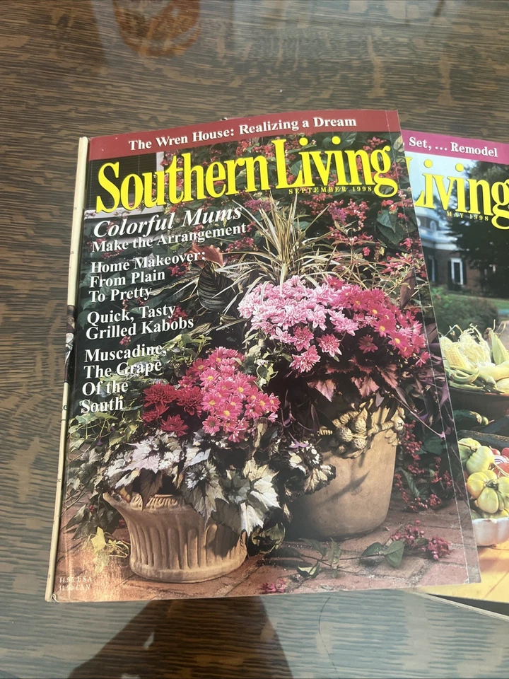 Southern Living Magazines Lot of 3 1998 Recipes House Plans Decorating Travel Foto 2 de 4
