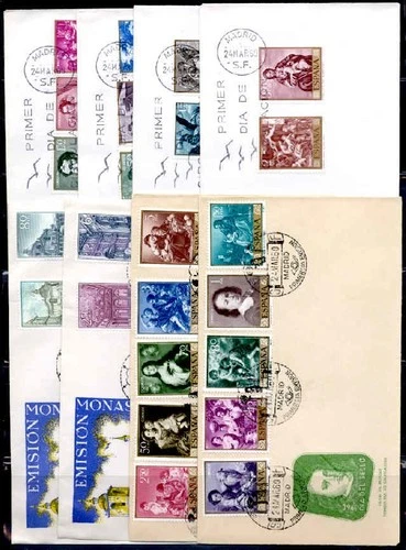 SPAIN 8 DIFF 1960-69 FDC