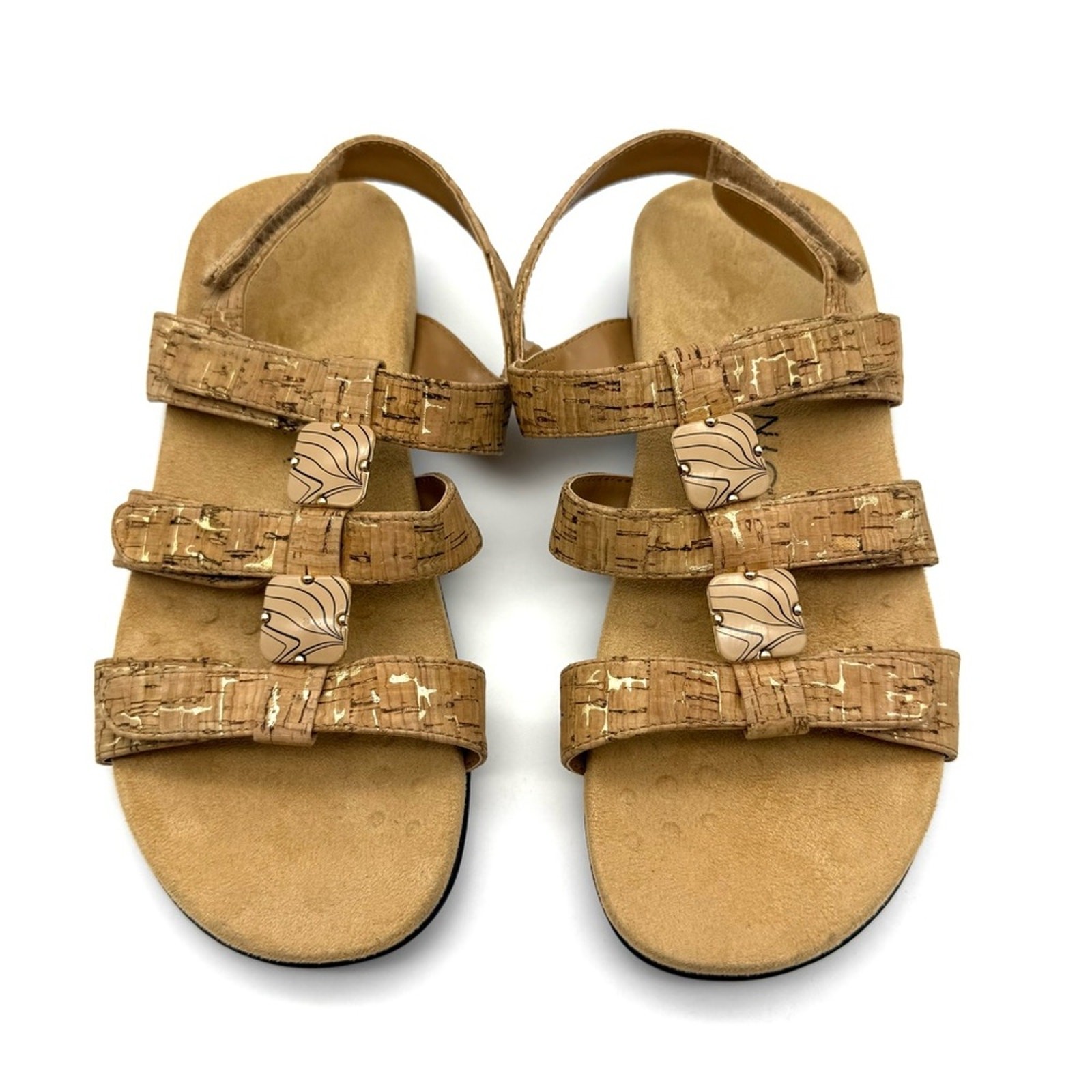 Vionic Amber Gold Cork Adjustable Orthopedic Sand… - image 2