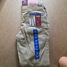Levi's Boys 511 Stretch Twill Pants, Khaki, Size 12, NWT