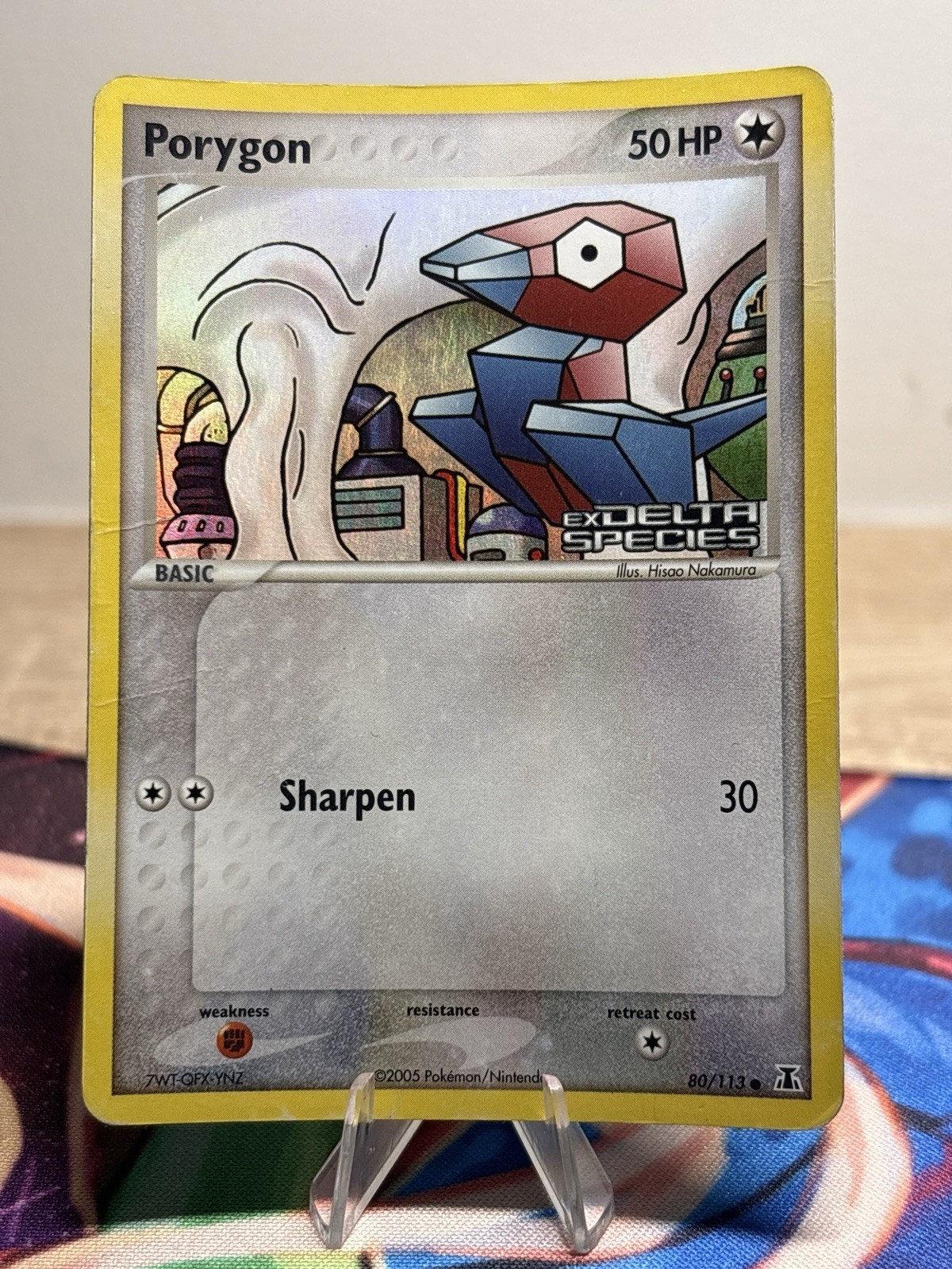 Porygon 80/113 Reverse Holo ex Delta Species Stamped Foil Pokemon