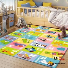 3x5 ABC Alphabet Animal Rug Educational Non-Slip Play Mat for Kids,