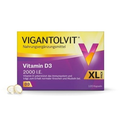 3x VIGANTOLVIT 2.000 I.E. Vitamin D3 - 120Weichkapseln SPAR-SET PZN: 12423869