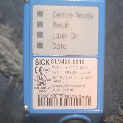 SICK CLV420-0010 Wired Barcode Scanner Industrial Model MPN CLV420-0010 Blue