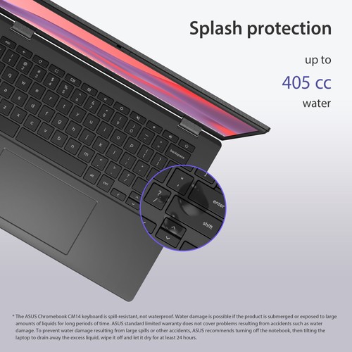 Asus Chromebook CM1402CM2A-NK0116 14, 128GB eMMC, 4GB RAM, Gravity Grey - Picture 5 of 14