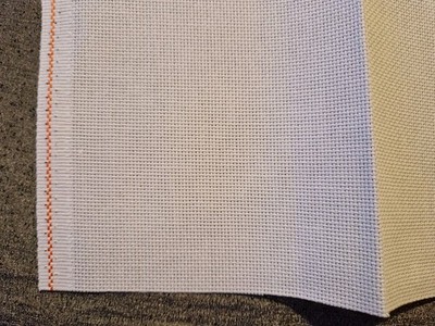 Zweigart Aida-Stoff- Weiß - 6,4 St./cm - 24,5x64cm -Handarbeitsstoff Kreuzstich