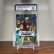 2025 Leaf Rookie proof-Pre Production Proof Cam Skattebo 1/1 CCG GEM MINT 10 🏈