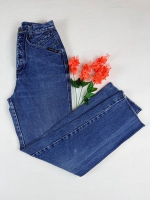 Western Ethics High-Waisted Blue Jeans Womens Size 24 Raw Hem Vintage Style