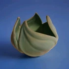 Vintage Van Briggle Art Pottery Planter Lotus Leaf Turquoise 5"Tall
