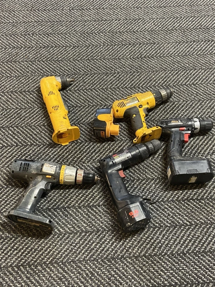 Power Tool Lot 5 Tools Drill Untested As Is - Image 2 of 2