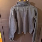 Christopher Newport University Cropped Blue 84 1/4 Zip Sweatshirt With Raw Hem — photo 4