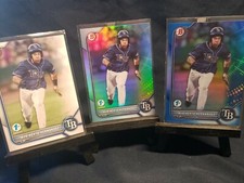 2022 Bowman 1st Edition Heriberto Hernandez Blue #97/150, Sky Blue, And Base