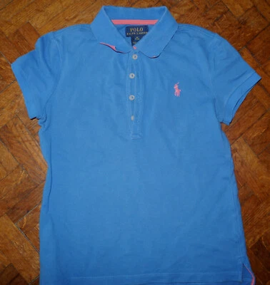 Polo manches courtes RALPH LAUREN M 8-10 ans bleu - Photo 1/4