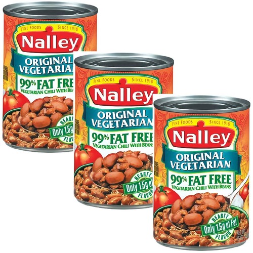 Nalley Original VEGETARIAN 99% Fat Free Chili (Pack of 3) | eBay