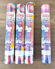 Siser lot of 4 EasyPatterns Plus(3TyeDyeBurst/1WatercolorRainbow)HTV vinyl rolls