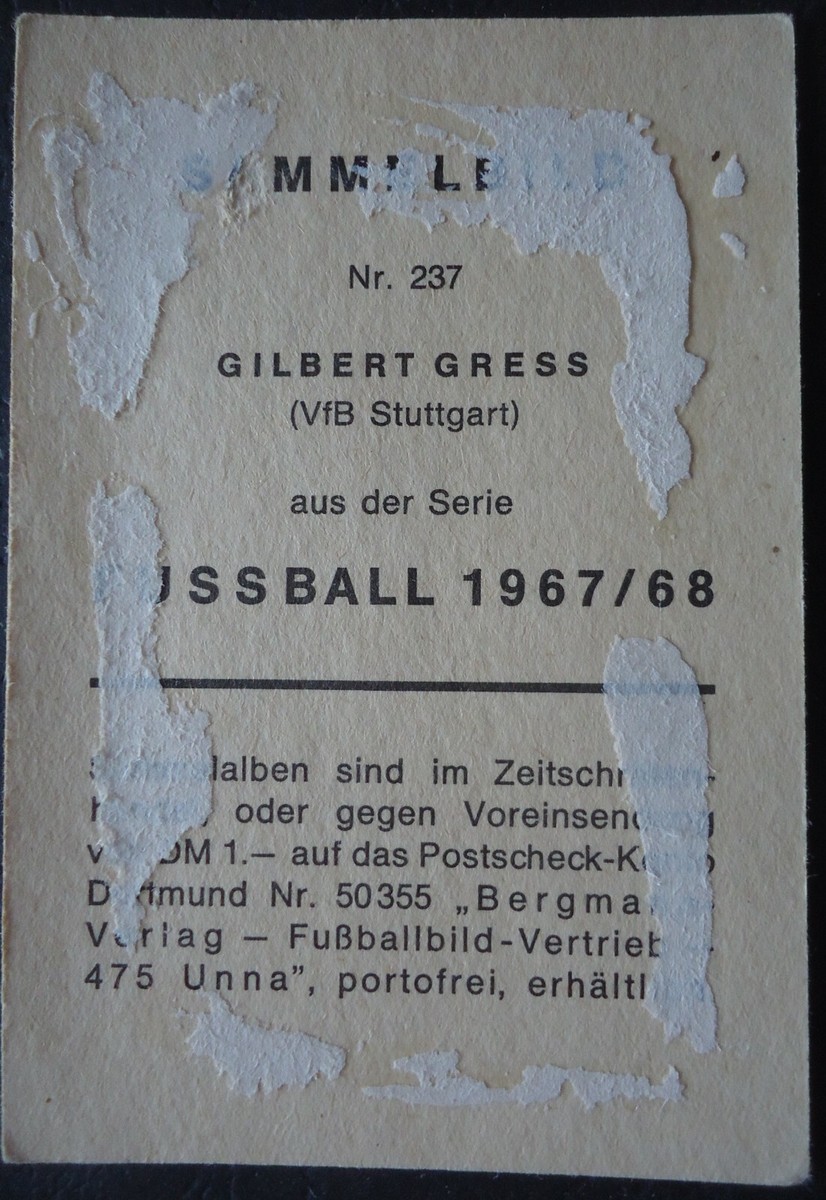 Hello, Hello‼️ Gilbert Gress En 1969 Avec Le VFB Stuttgart De 1966 %c3%a0 1970 Pour 164 Hello, Hello‼️ Gilbert Gress En 1969 Avec Le VFB Stuttgart De 1966 %c3%a0 1970 Pour 164
