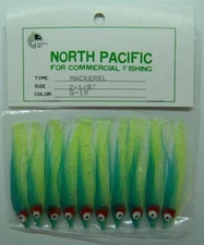 2-1/8" Octopus Squid Skirt North Pacific Trolling Lure Vinyl 10 Pack 