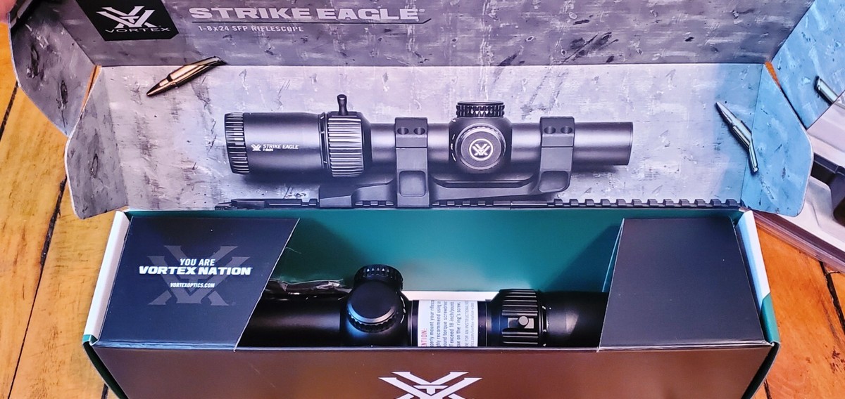 Vortex Strike Eagle 1-8x24 Riflescope (SE-1824-2) with Cantilever