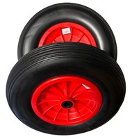 2X Kova® Pu Schubkarrenrad,Vollgummi,Rad,Ersatzrad BOLLERWAGEN,4.80/4.00-8