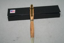 Handmade Olivewood Pen with Gold Parts & Cros...