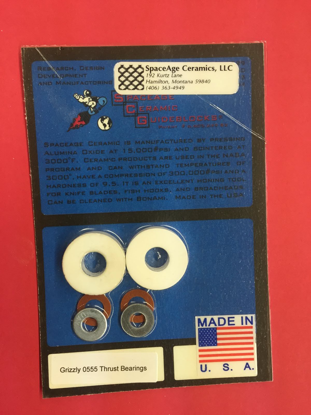 Grizzly 14&Prime; (0555) SpaceAge Ceramics Thrust Bearings Set